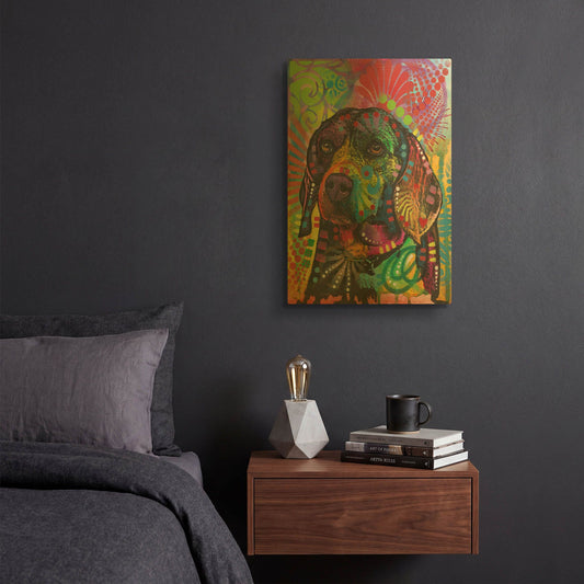 'Beagle Eagle' By Dean Russo Gold Metal Wall Art
