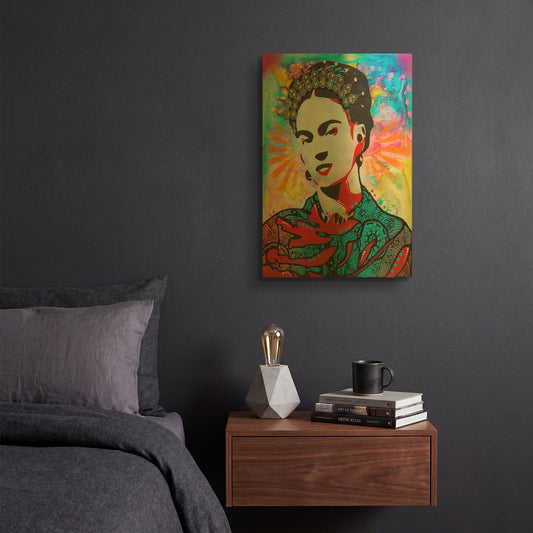 'Kahlo' By Dean Russo Gold Metal Wall Art