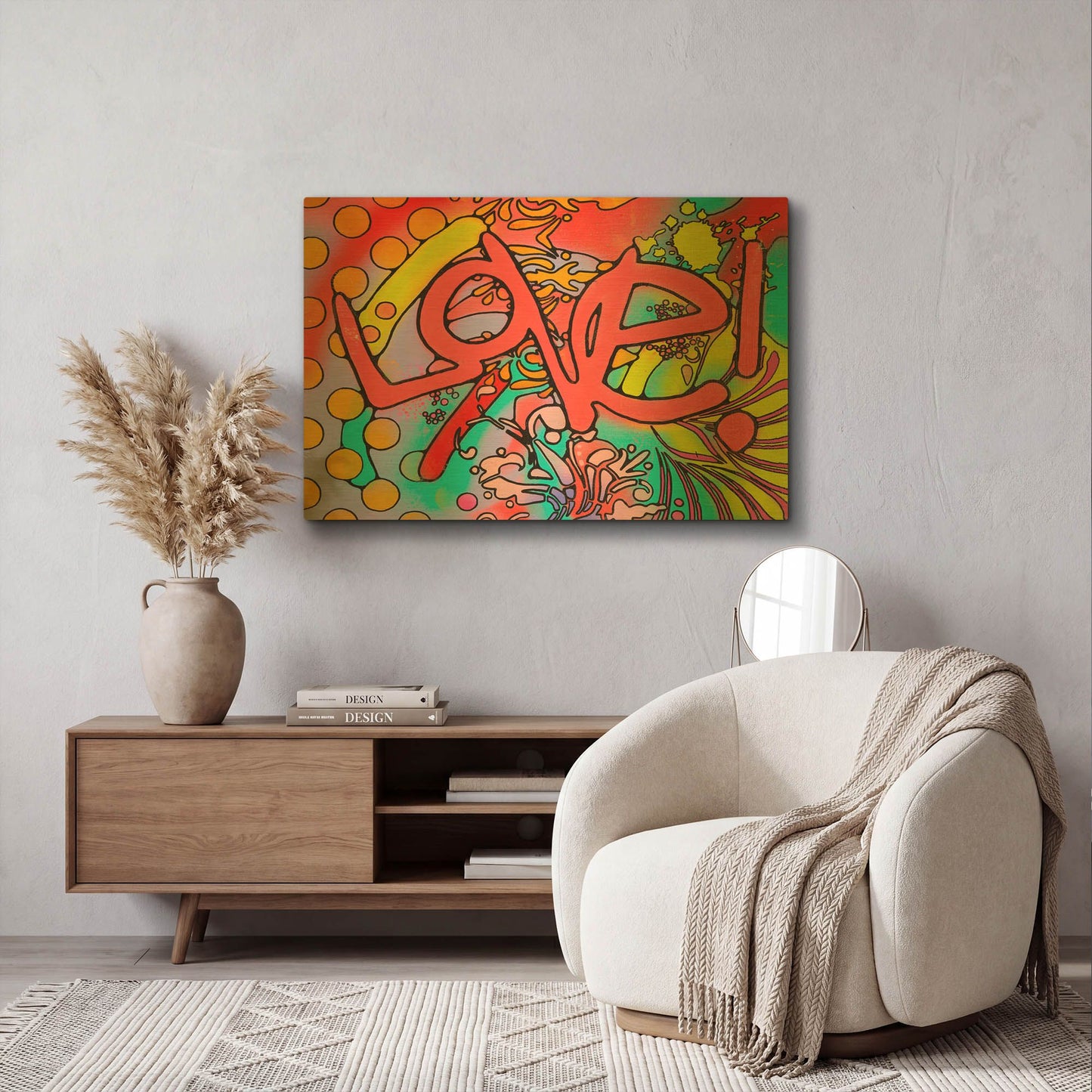 'Love II' By Dean Russo Gold Metal Wall Art