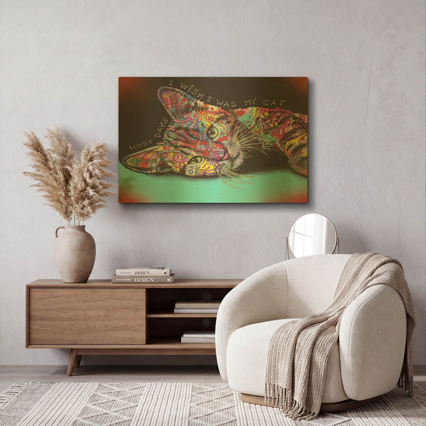'Most Days' By Dean Russo Gold Metal Wall Art