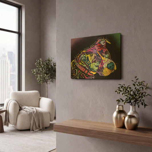 'Life Is Just Better' By Dean Russo Gold Metal Wall Art