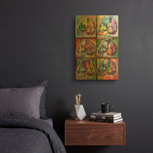 'Live Music 6up' By Dean Russo Gold Metal Wall Art