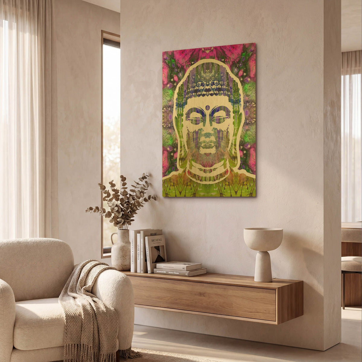 'Buddha' By Dean Russo Gold Metal Wall Art