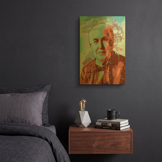 'Edison' By Dean Russo Gold Metal Wall Art