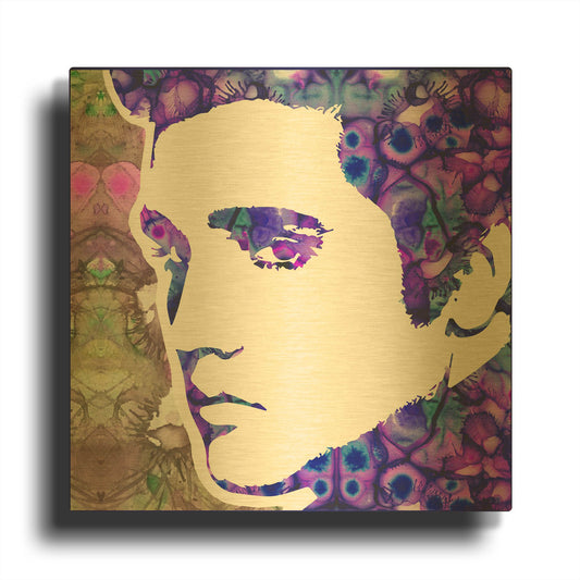 'Elvis 6' By Dean Russo Gold Metal Wall Art