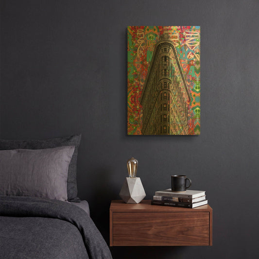 'Flatiron' By Dean Russo Gold Metal Wall Art