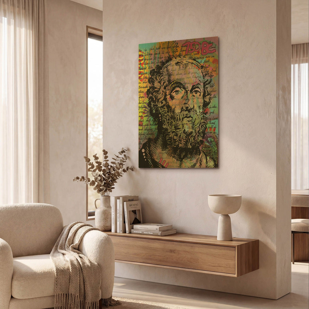 'Homer' By Dean Russo Gold Metal Wall Art