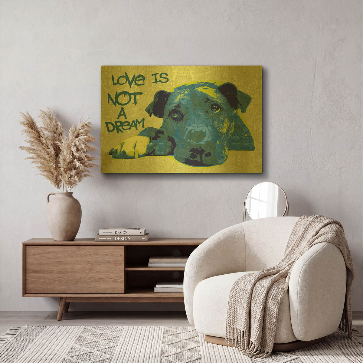 'Love Is Not A Dream' By Dean Russo Gold Metal Wall Art
