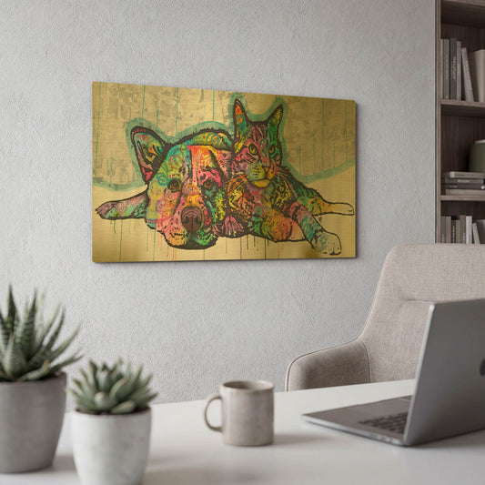 'Companions' By Dean Russo Gold Metal Wall Art