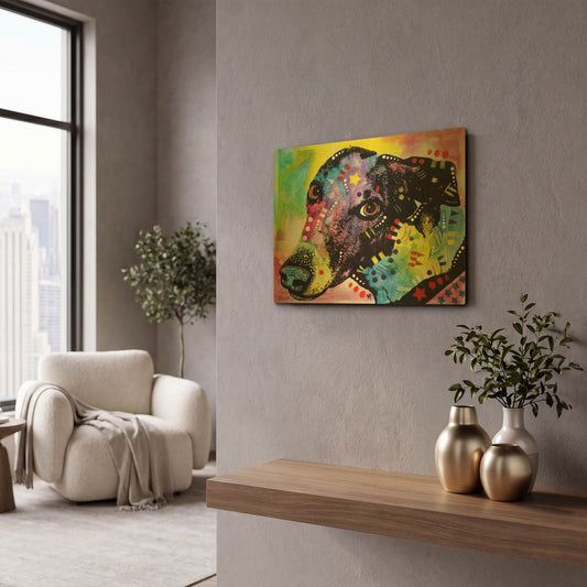 'Greyt' By Dean Russo Gold Metal Wall Art