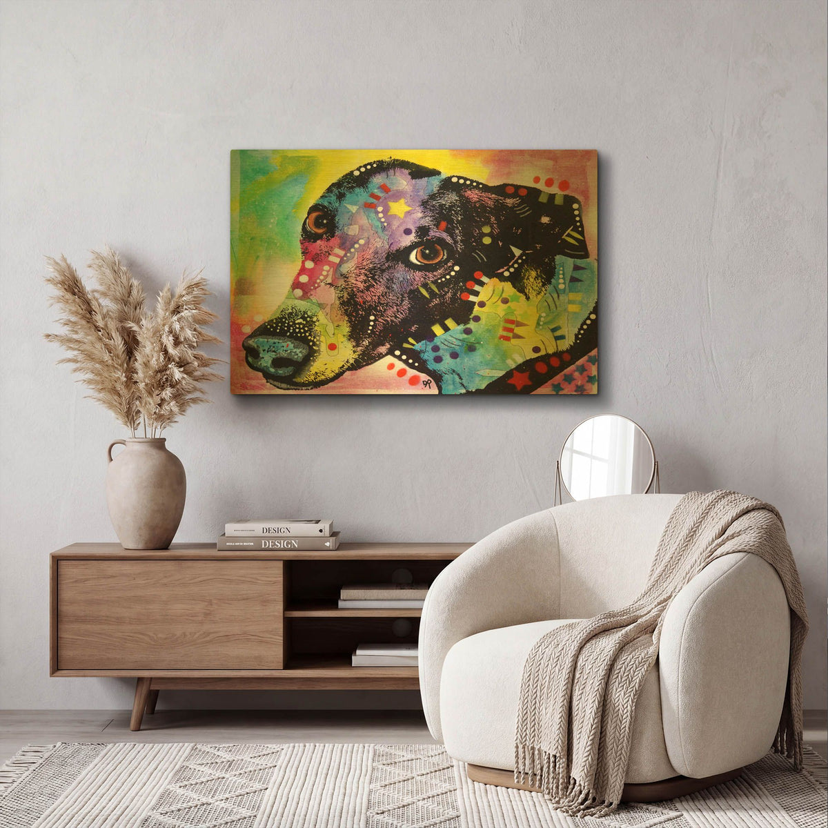 'Greyt' By Dean Russo Gold Metal Wall Art