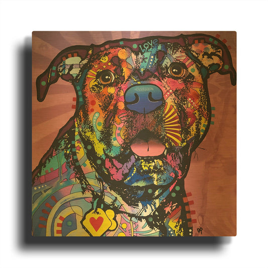 'Love Face' By Dean Russo Gold Metal Wall Art