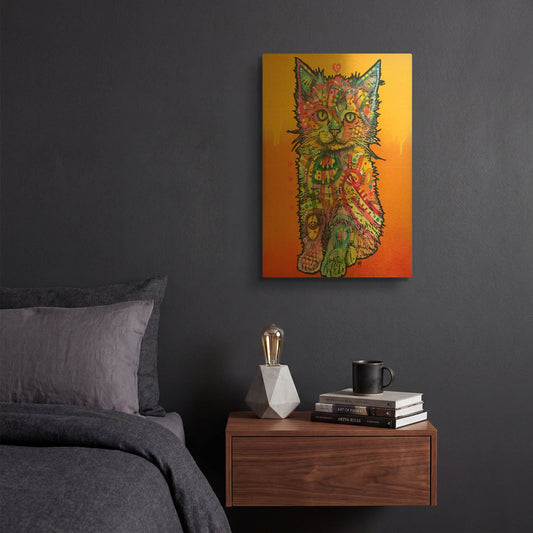 'Love Kitten' By Dean Russo Gold Metal Wall Art