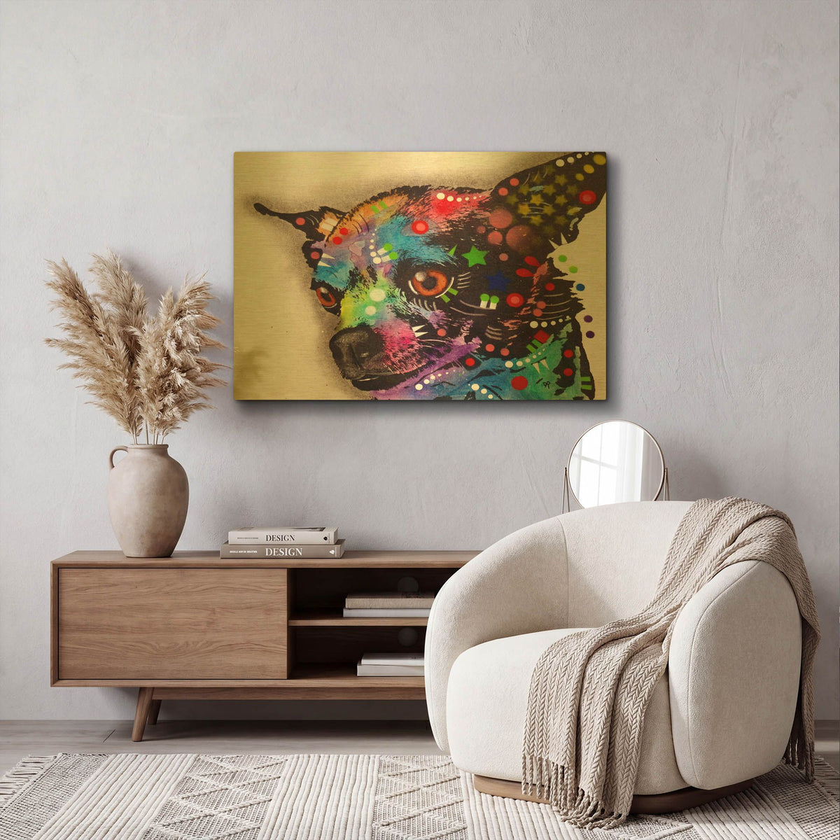 'Chichi' By Dean Russo Gold Metal Wall Art