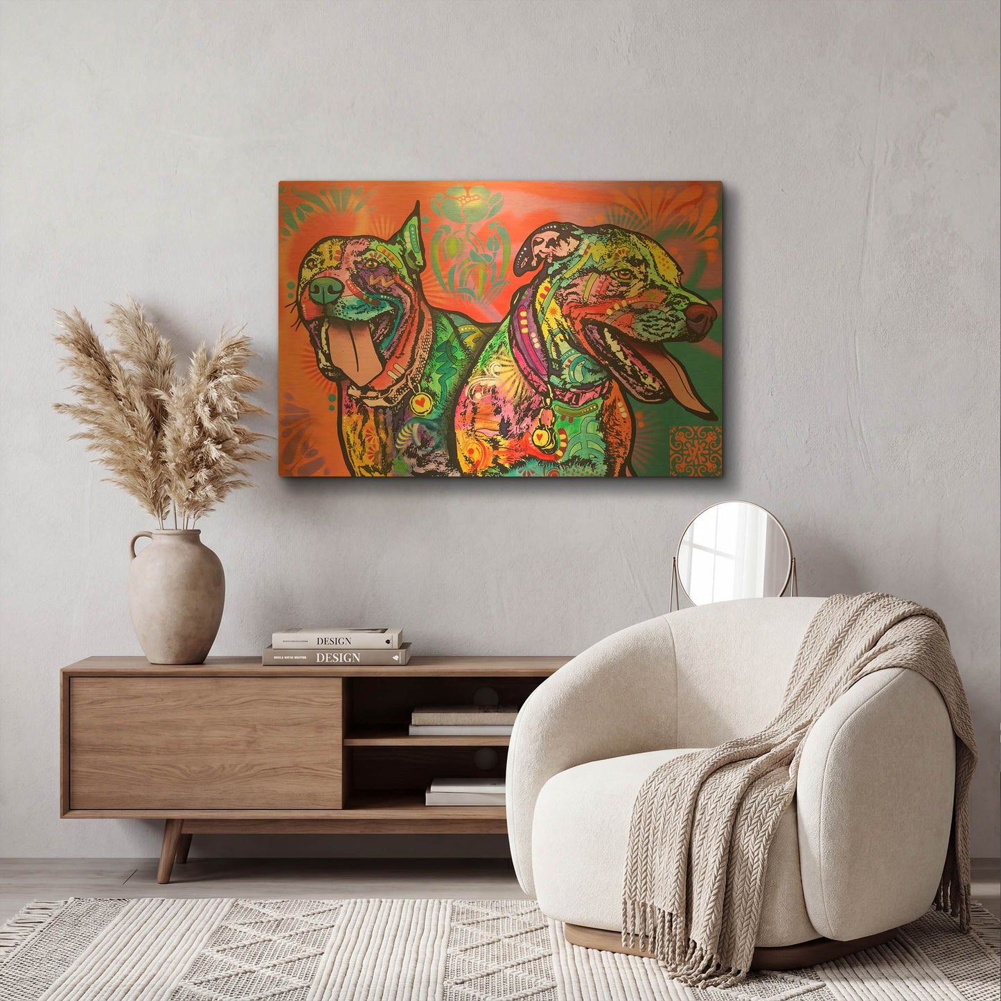 'Double the Fun' By Dean Russo Gold Metal Wall Art