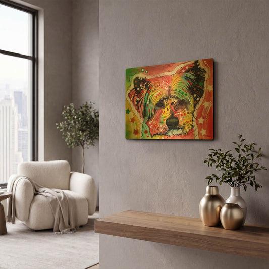 'Earthy York' By Dean Russo Gold Metal Wall Art