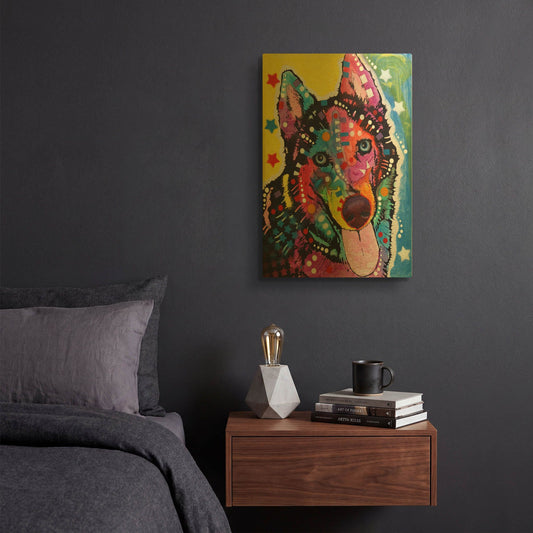'Husky' By Dean Russo Gold Metal Wall Art