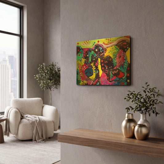 'Pits' By Dean Russo Gold Metal Wall Art