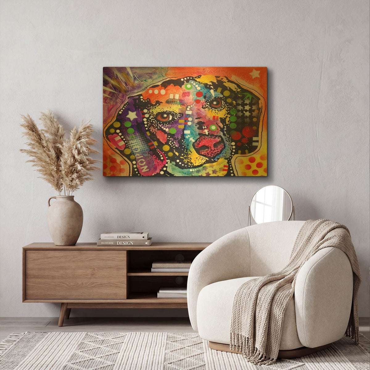 'Spotted Beagle' By Dean Russo Gold Metal Wall Art