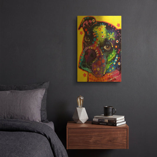 'Young Boxer 121609' By Dean Russo Gold Metal Wall Art