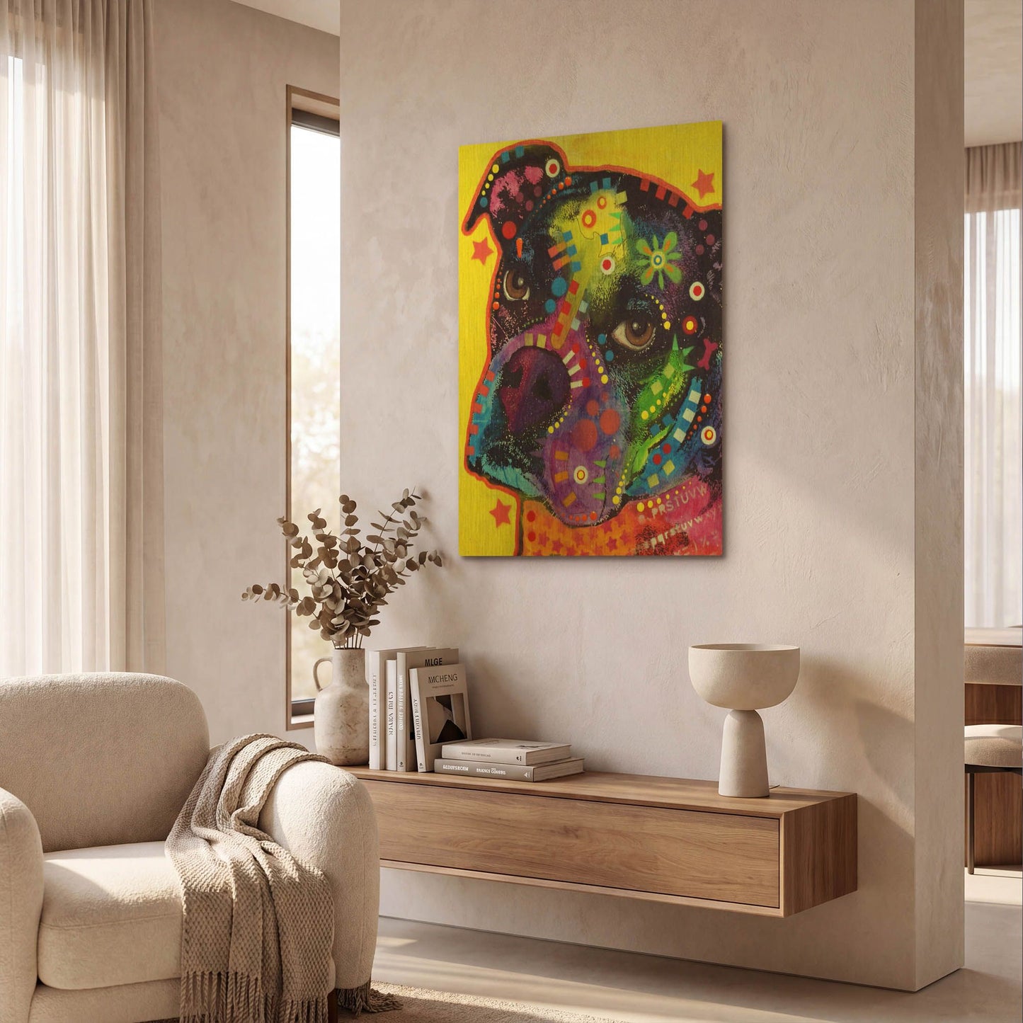 'Young Boxer 121609' By Dean Russo Gold Metal Wall Art