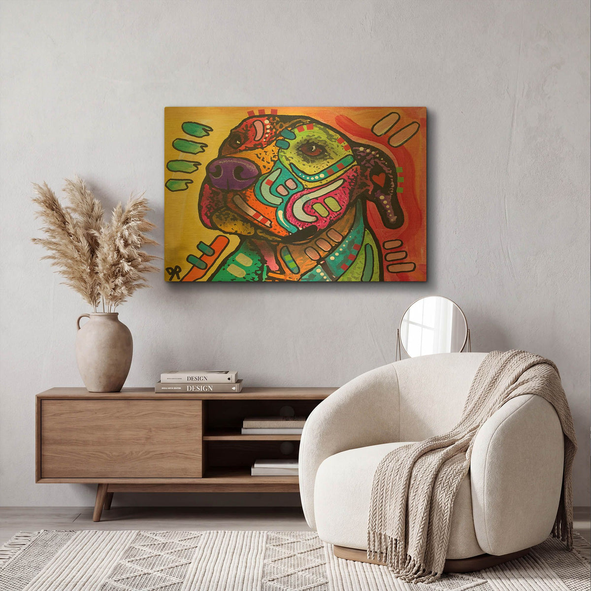 'Duncan' By Dean Russo Gold Metal Wall Art