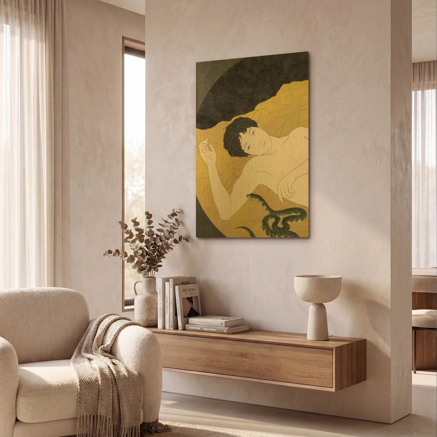 'Utsutsu' By Sai Tamiya Gold Metal Wall Art