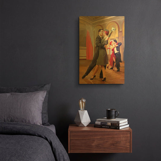 'Dance with me' By Ata Alishahi Gold Metal Wall Art