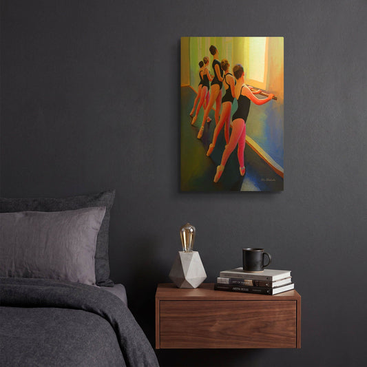 'Ballet Dance' By Ata Alishahi Gold Metal Wall Art