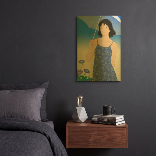 'Summer' By Sai Tamiya Gold Metal Wall Art