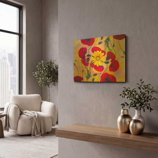 'Design H' By Ata Alishahi Gold Metal Wall Art