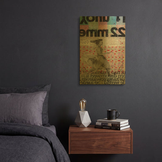 'Back In Time Women' By DB Waterman Gold Metal Wall Art