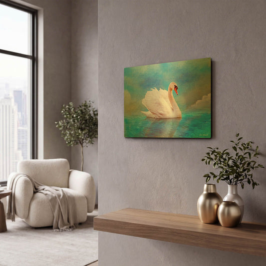 'Swab 8B' By Ata Alishahi Gold Metal Wall Art
