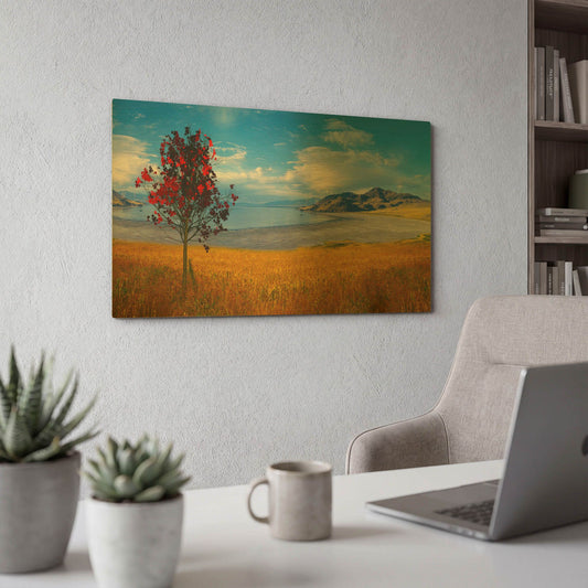 'Nature Collection 19' By Ata Alishahi Gold Metal Wall Art