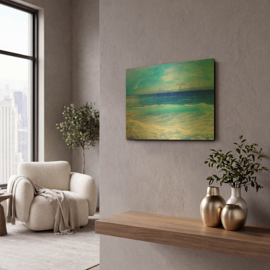 'Colors And Nature A1S' By Ata Alishahi Gold Metal Wall Art