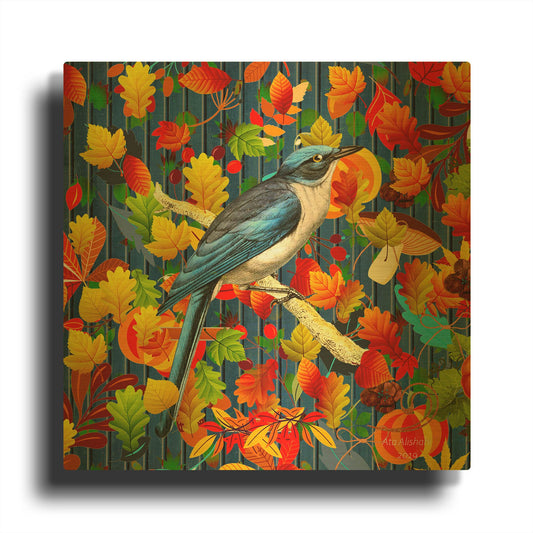 'Beauty Of Fall' By Ata Alishahi Gold Metal Wall Art