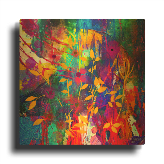 'Emotional Journey 10' By Ata Alishahi Gold Metal Wall Art