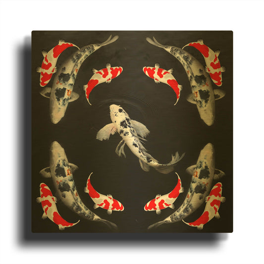 'Lockdown Collection 4' By Ata Alishahi Gold Metal Wall Art
