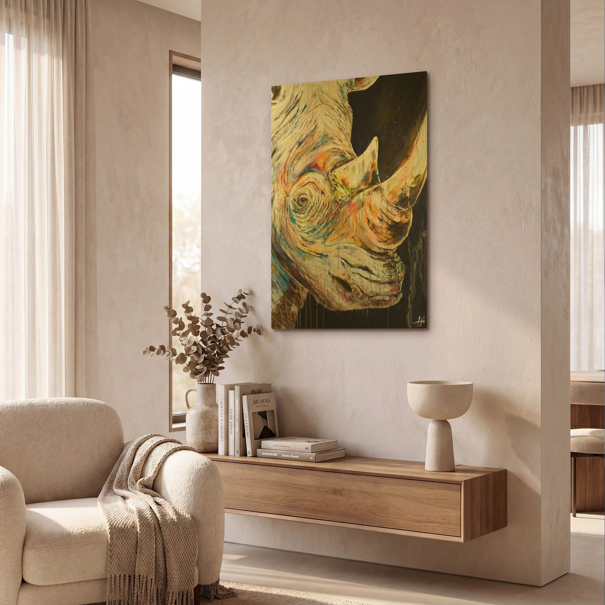 'Unicorn' By Marc Allante Gold Metal Wall Art