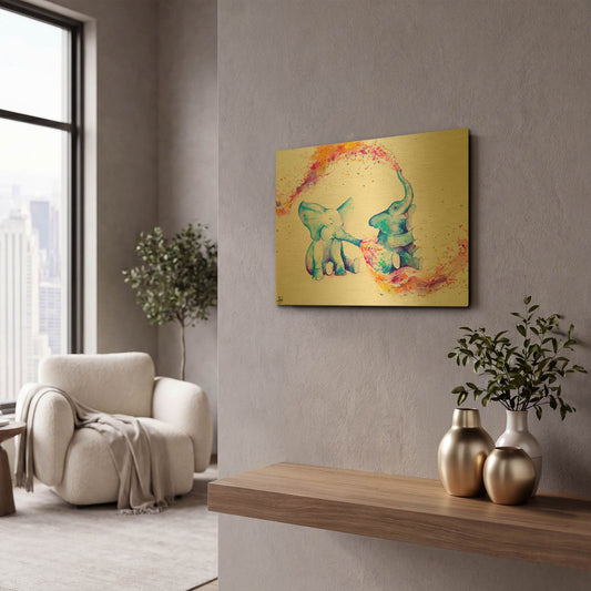 'Sorella' By Marc Allante Gold Metal Wall Art