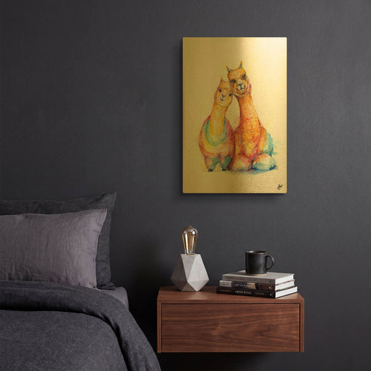 'Packa' By Marc Allante Gold Metal Wall Art