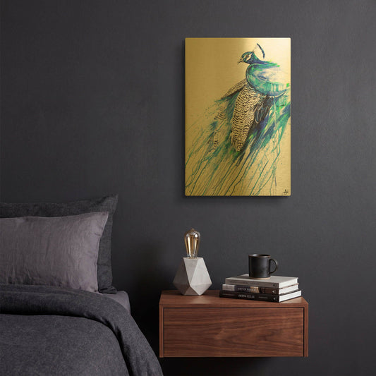 'Narcissus' By Marc Allante Gold Metal Wall Art