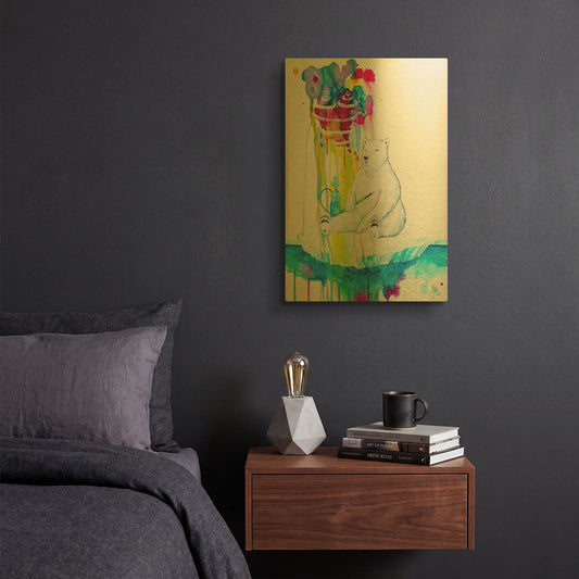 'Mint' By Marc Allante Gold Metal Wall Art