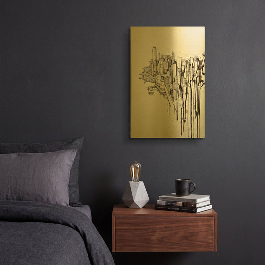 'Reclaimed' By Marc Allante Gold Metal Wall Art