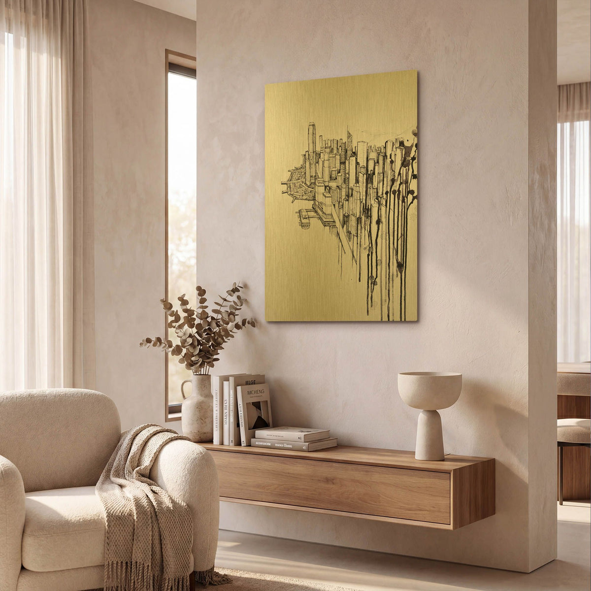 'Reclaimed' By Marc Allante Gold Metal Wall Art