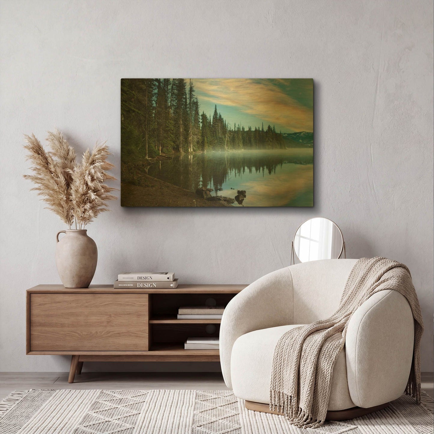 'Rising Mist' By Natalie Mikaels Gold Metal Wall Art