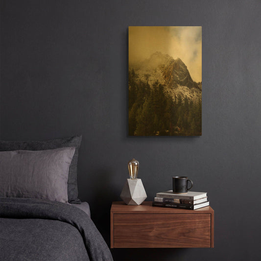 'Majestic Peak' By Natalie Mikaels Gold Metal Wall Art