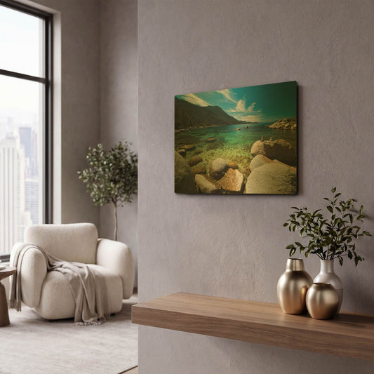 'Center Light' By Natalie Mikaels Gold Metal Wall Art