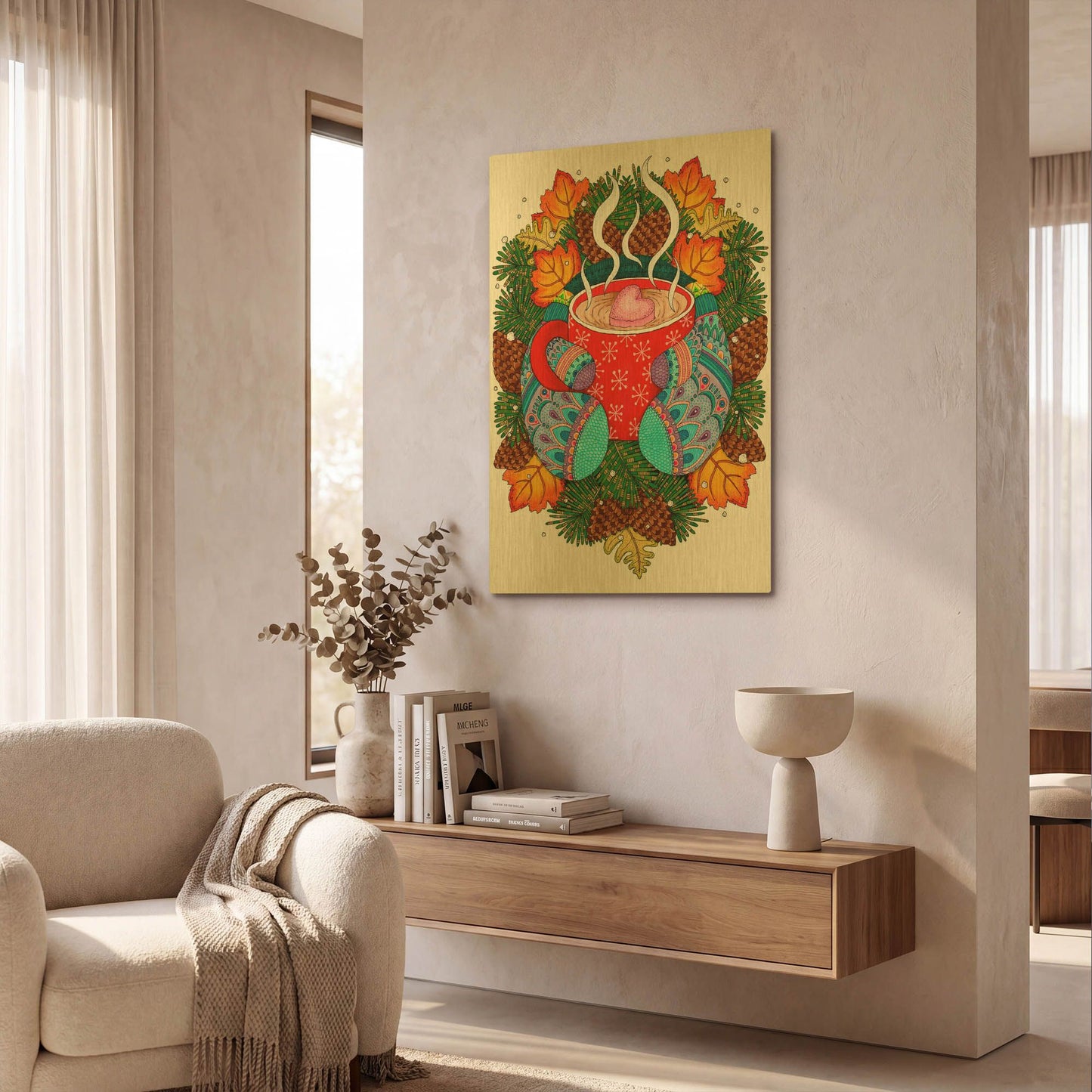 'Winter Wonderland 3' By Hello Angel Gold Metal Wall Art