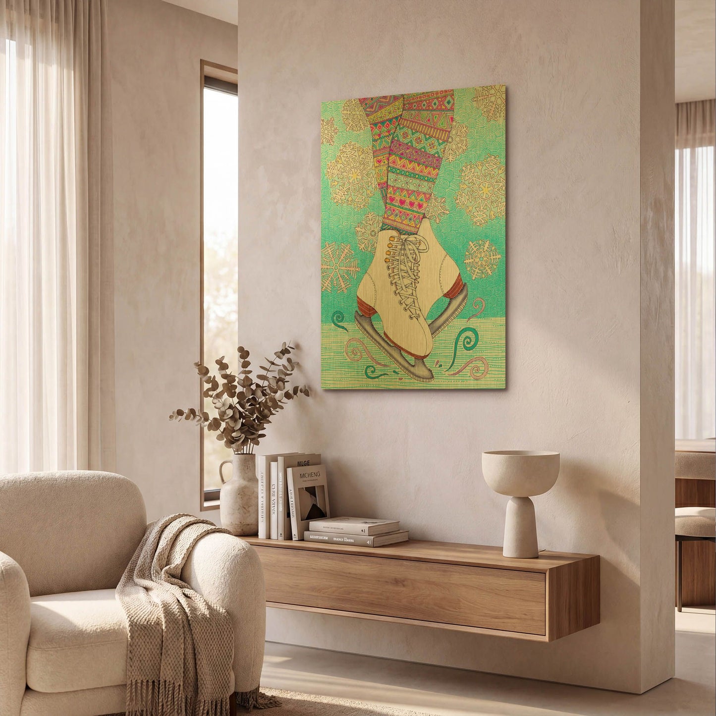 'Winter Wonderland 2' By Hello Angel Gold Metal Wall Art